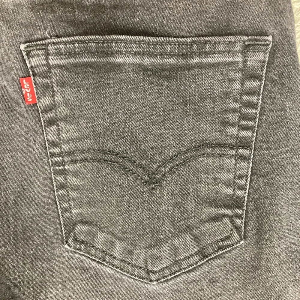 Levis 514 Straight‎ Fit Jeans Mens 34x29 (34x28) Faded Black Denim Pants